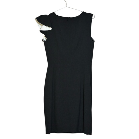 Calvin Klein Black Dress with Ruffle Woman’s Size 2/small - Picture 3 of 5